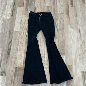Black Flared Jeans